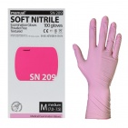  Перчатки нитриловые Manual SN 209 (розовые)  размер М