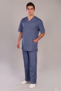 Костюм мужской медицинский "Стильб-11" (размер 44-46, цвет синий джинс)