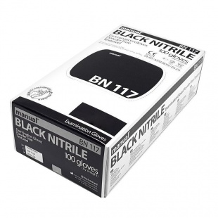  Перчатки нитриловые Manual BN117 (размер M) черные фото 5350
