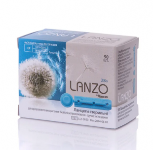 Ланцет для прокола пальца Lanzo (50 шт) (аналог айчек) фото 4309