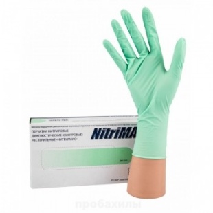 Перчатки нитриловые Nitrimax (Нитримакс) зеленые  (размер S, M, L) фото 5593