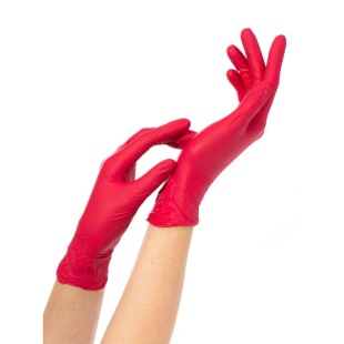 Перчатки нитриловые Nitrimax (Нитримакс) красные (размер M) фото 5596