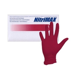 Перчатки нитриловые Nitrimax (Нитримакс) красные (размер M) фото 5595