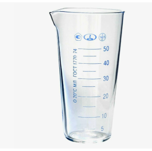 Мензурка 50 мл стекло по  ГОСТ 1770-74 фото 6126