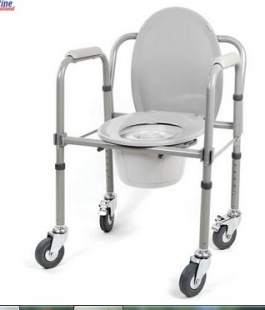 Кресло-туалет 10581Ca на колесах складной (Симс 2) фото 3029