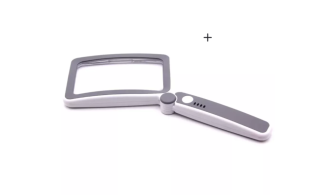 Лупа прямоугольная 4Х складная с подсветкой фото 6155