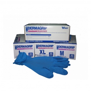 Перчатки латексные Dermagrip High Risk размер L (8-9) - 25 пар/уп фото 900